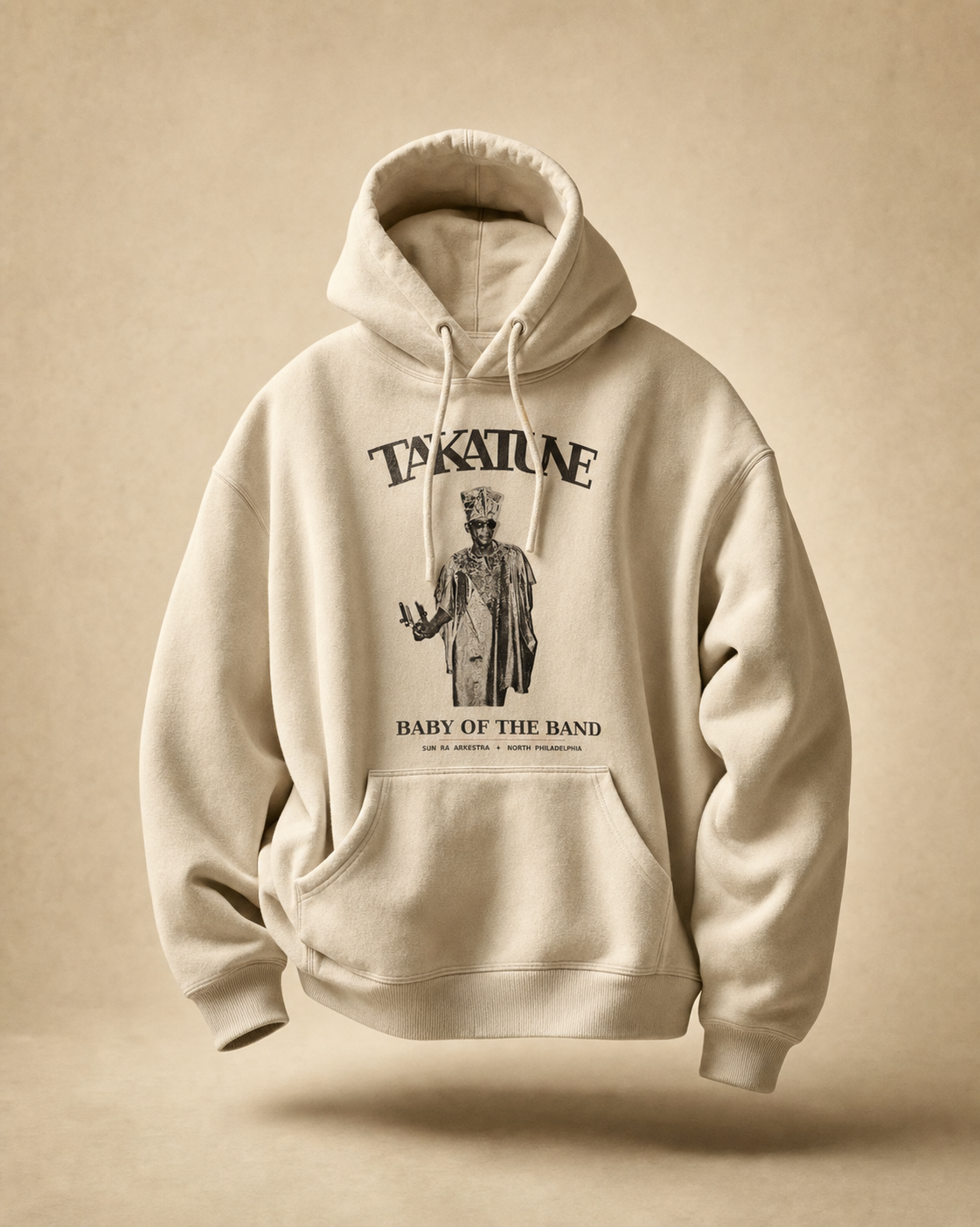 Baby of the Band pullover hoodie in bone cream